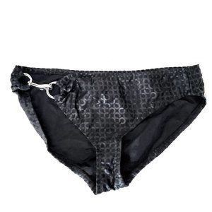 COACH Monogram black swimwear bikini bottom